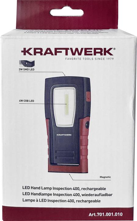 Image du produit Kraftwerk LED Handlampe Inspection wiederaufladbar (400 lm)