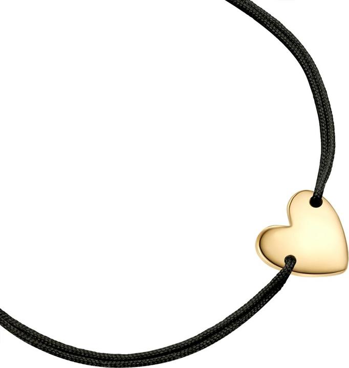 Produktbild Glanzstücke München Textilarmband Herz - 36468 (22 cm, Sterling Silber)