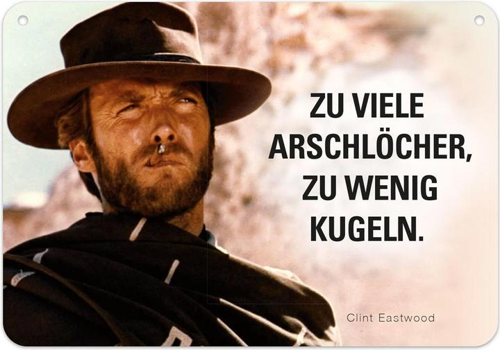 Blechschild Eastwood (16.5 x 11.5 cm)