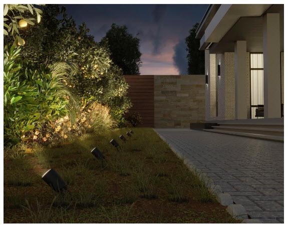 Image du produit Hama Lampe de jardin WLAN avec piquet de terre, étanche, colorée, intensité lumineuse variable (450 lm, IP65)