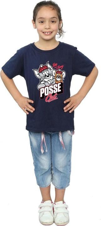 Actual product image Tom & Jerry Girls Posse Cat Cotton T-Shirt (152, 158)