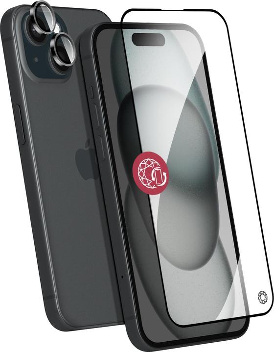Actual product image Bigben Connected Protective film for iPhone 15 Verreganischer + camera lenses (1 Piece, Apple iPhone 15)