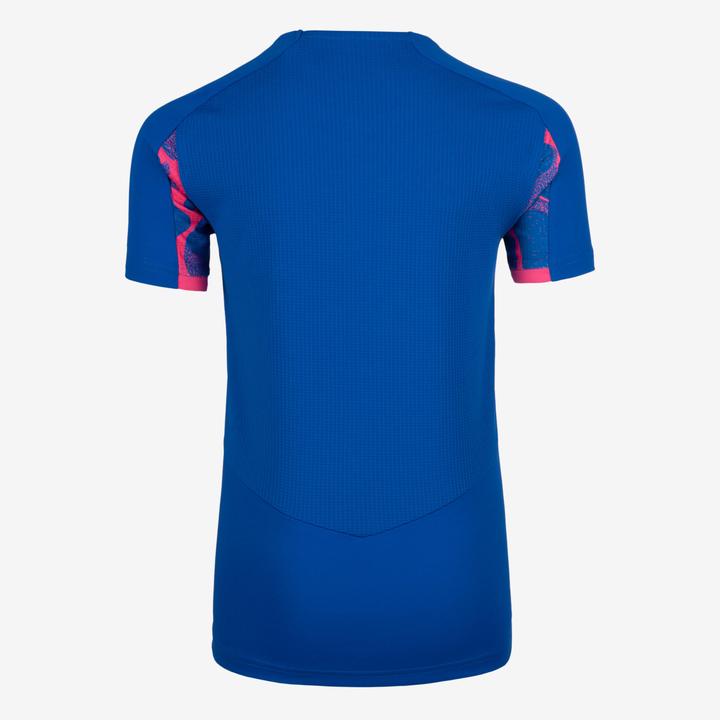 Actual product image Kipsta Kids football shirt short sleeve - Viralto Aqua blue/pink (6, 7, 8)