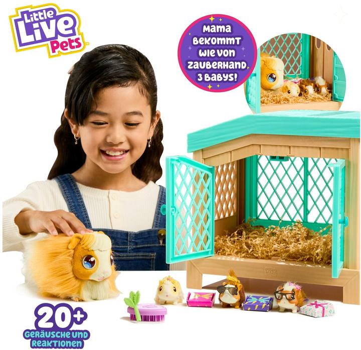 Produktbild Little Mama Surprise mit Stall und 3 Überraschungsbabys (33.10 cm)
