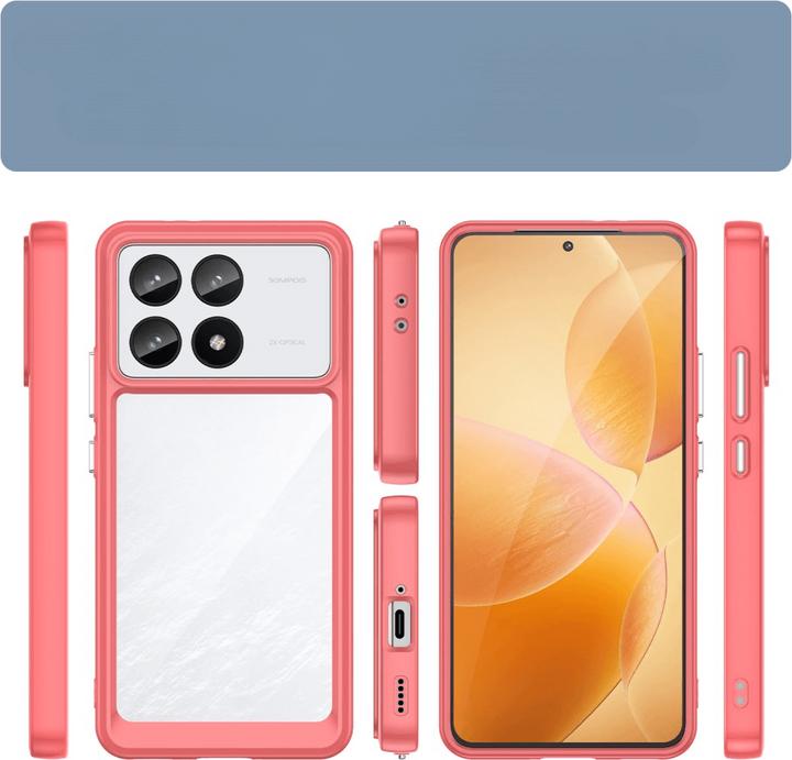 Actual product image Cover-Discount Xiaomi Poco F6 Pro - Protective acrylic mobile phone case with raised edge (Xiaomi Poco F6 Pro)