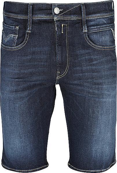 Replay New Anbass Denim Shorts Dark Blue
