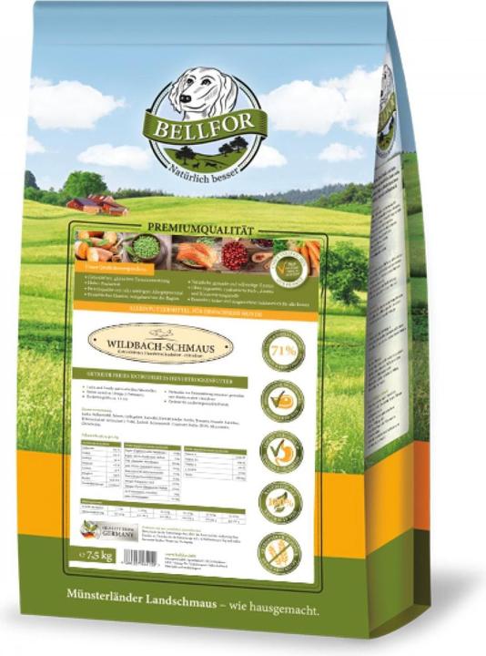 Image du produit Bellfor Nourriture sèche Wildbach-Schmaus Saumon sauvage & truite de rivière,7.5kg (Adulte, 1 pcs, 7500 g)