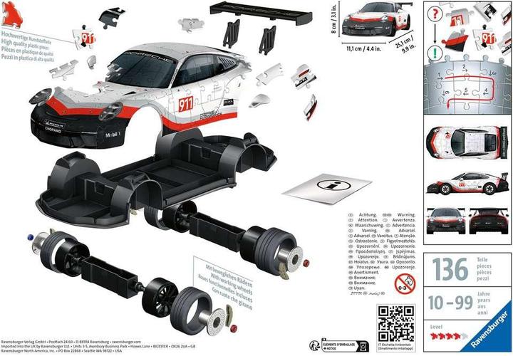 Produktbild Ravensburger Porsche 911 GT3 Cup (108 Teile)