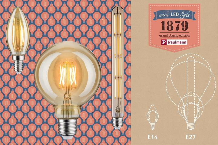 Actual product image Paulmann 1879 Filament 3-step dim drops (E14, 4.90 W, 450 lm, 1 x, F)