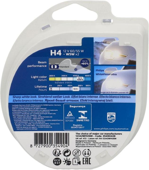 Produktbild Philips H4 WhiteVision ultra (H4)