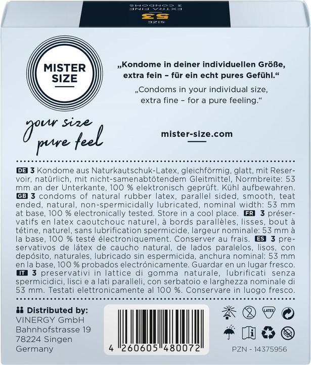 Actual product image Mister Size 53 (3 pcs.)