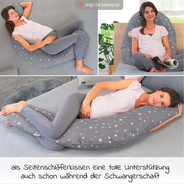 Image du produit Theraline Coussin d'allaitement "Das Original" avec rembourrage en épeautre, housse incluse 190 cm