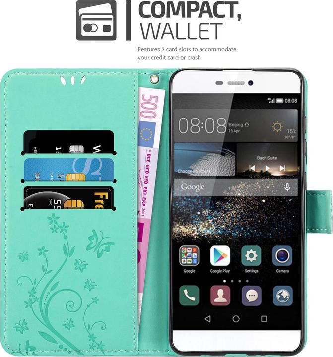 Productafbeelding Cadorabo Bloemen Boekomslag (Huawei P8)
