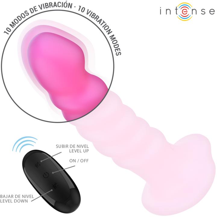 Immagine prodotto Intense Vibratore Cindy Taglia L Design A Spirale 10 Vibrazioni Rosa Telecomando