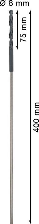Actual product image Bosch Professional Zubehör PRO Wood HSS installation drill bit, 6 x 75 x 400 mm (6 mm)