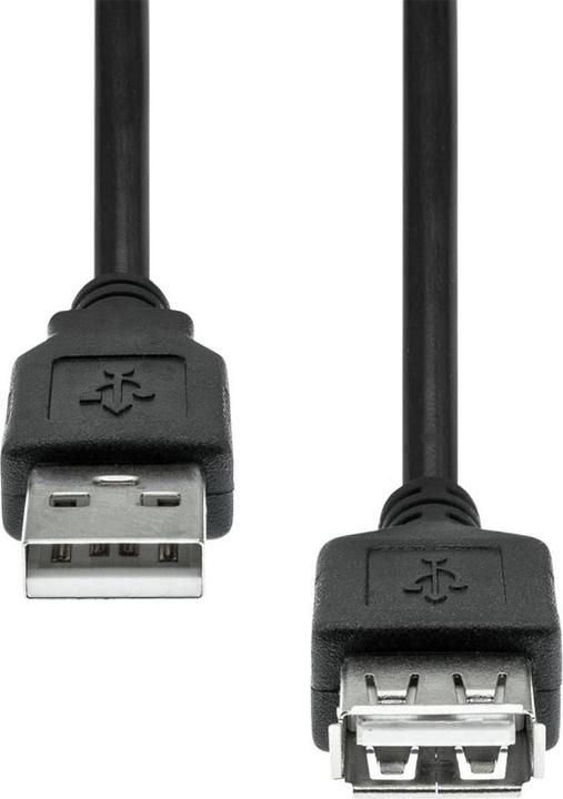 Produktbild ProXtend USB 2.0 Extension Cable Black 30CM (0.30 m, USB 2.0)