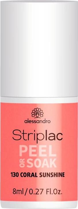 Image du produit Alessandro Striplac Peel or Soak (130 Soleil de corail, Vernis couleur)