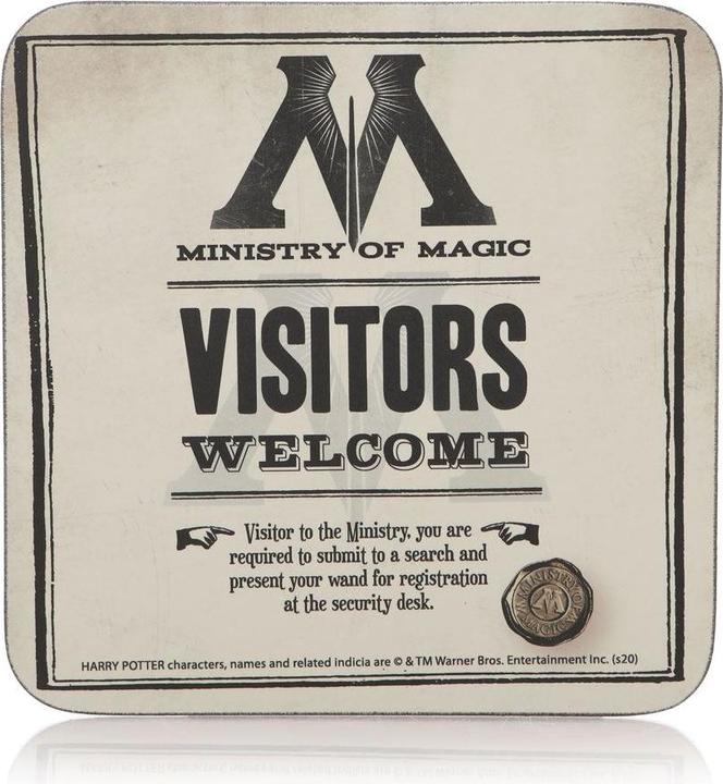 Actual product image Harry Potter - Dessous de verre Ministère de la Magie (6 x, Glass coaster)