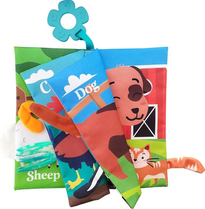 Actual product image Kikkaboo Baby cloth book with teething ring