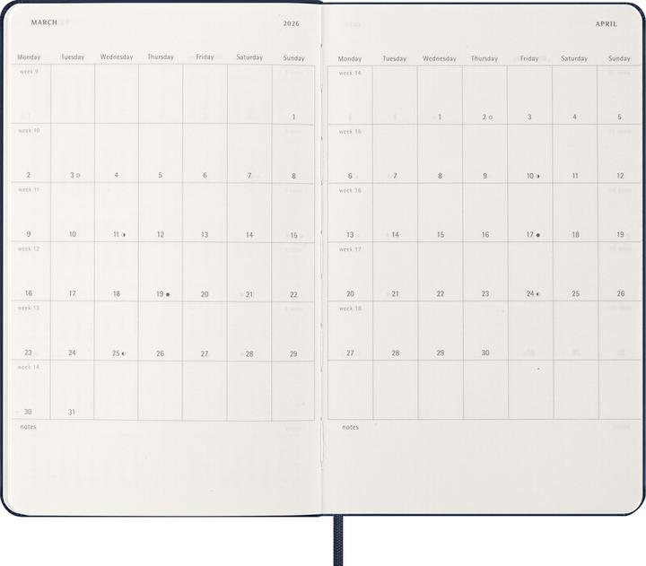 Actual product image Moleskine Geschäftsagenda Weekly (13 x 21 cm, English)