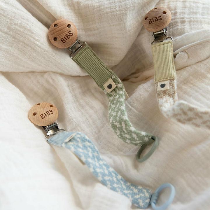 Image du produit Bibs Attache-sucette tressée, Sage/ Ivory (1 x)