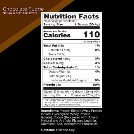 Valeurs nutritives et ingrédients Rule One Protéine (Fudge au chocolat et à l'amande, 1 pcs)