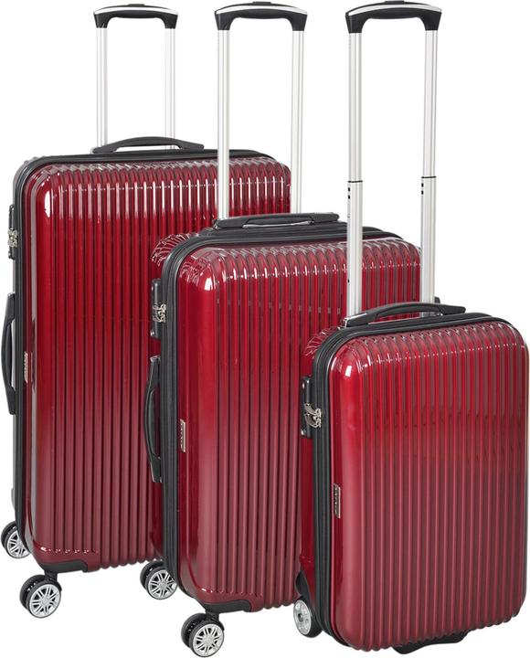 Welltravel Reisekoffer-Set mit Waage, 3-teilig SCALA bordeaux (L (90 - 115l))