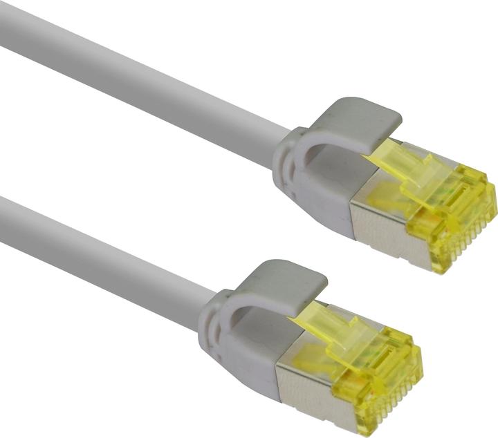 Produktbild Helos ultra slim Patchkabel S/FTP Cat 6A grau 2,0m (S/FTP, CAT6a, 2 m)