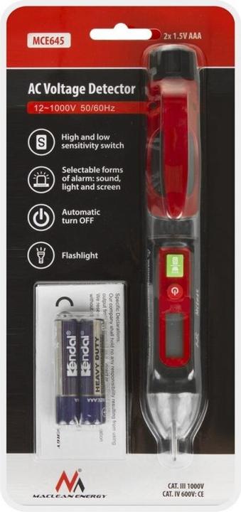 Actual product image Maclean Voltage detector (CAT IV 600V)