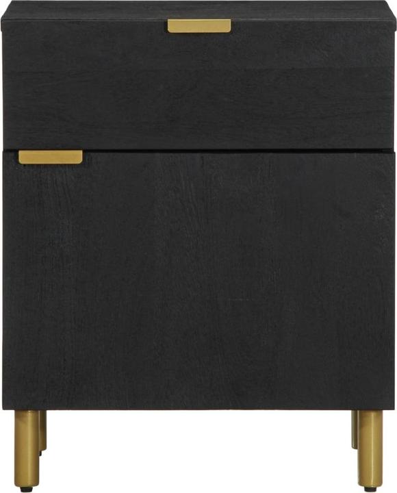 Produktbild VidaXL Nachttisch Nachtschrank Nachtkommode Nachtkonsole Schwarz Holzwerkstoff (50 x 33 x 60 cm)