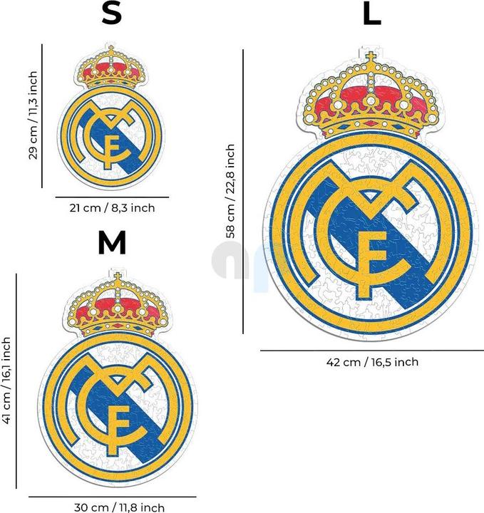 Produktbild Iconic Real Madrid CF - Logo - Holz Puzzle Grösse S (150 Teile) (150 Teile)