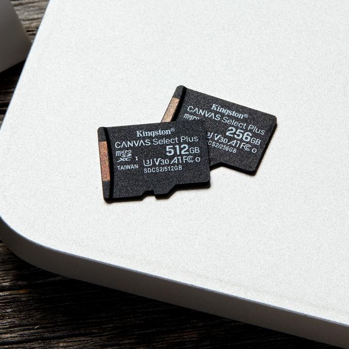 Image du produit Kingston Canvas Select Plus (512 Go, microSDXC, U3, UHS-I)