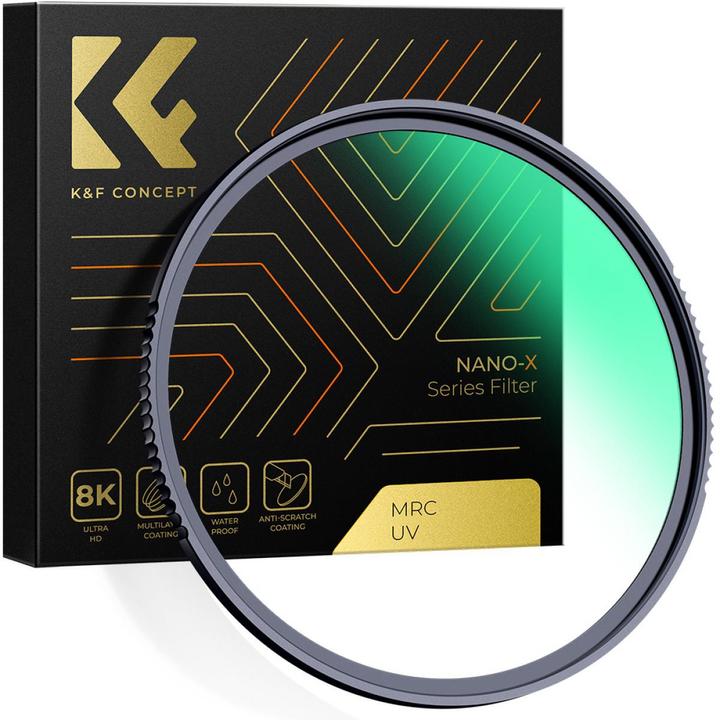 Image du produit K&F Concept Filtre de protection MCUV 105MM avec 28 couches vertes multicouches HD Waterproof Scratch Resistant (Filtre UV)