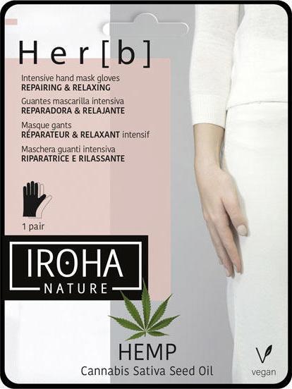 Iroha Nature Nature - Hand & Nail Glove Mask Herb Cannabis