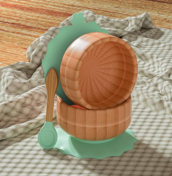 Actual product image Intirilife Baby Bamboo Bowl Set