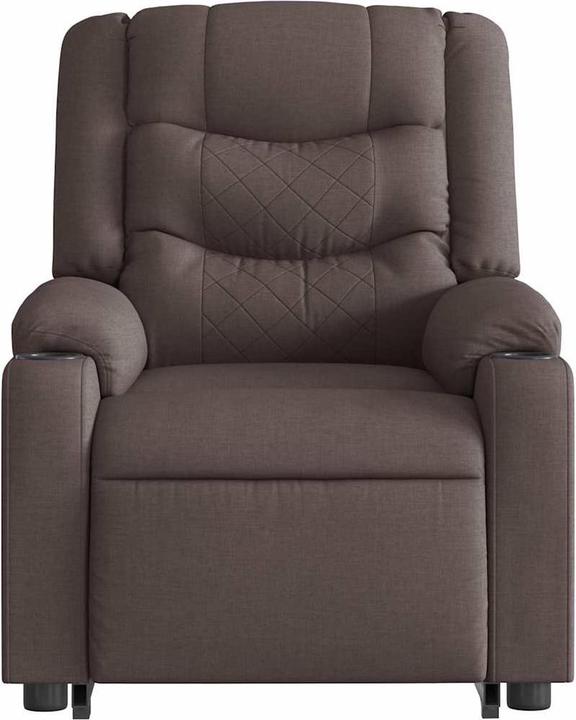 Actual product image VidaXL Massage chair with stand-up aid dark brown fabric