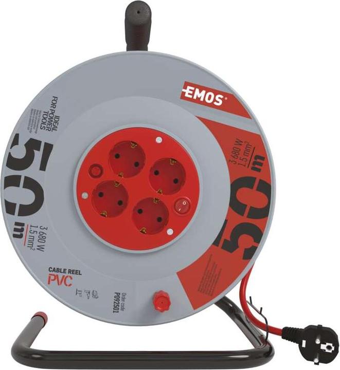 Produktbild Emos Kabeltrommel IP20 1,5mm Schuko 50 m (50 m)