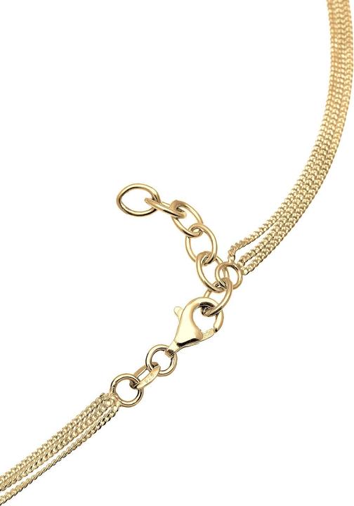 Produktbild Elli Halskette Halbmond Layer Kristalle Silber (925 Sterling Silber vergoldet, Glaskristall, 40 cm)