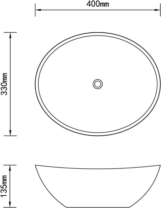 Actual product image VidaXL Waschbecken (330 mm, 400 mm)