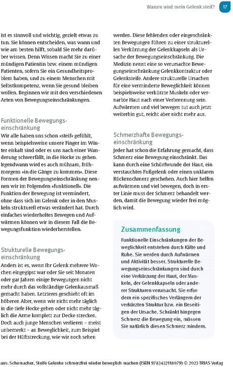 Produktbild Steife Gelenke schmerzfrei wieder beweglich machen (Deutsch, Jochen Schomacher, 2023)