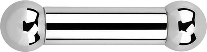 Star Piercing Barbell silber mit zwei Kugeln (ohne Messing, Chirurgenstahl 316L)