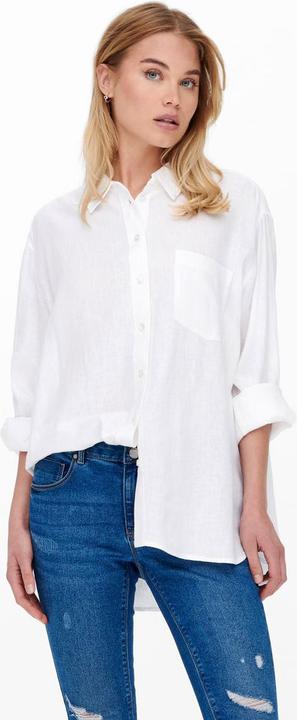 Actual product image Only Plain linen mix shirt (L)