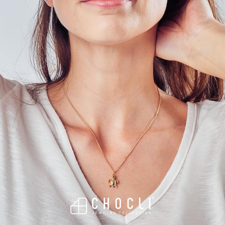 Actual product image MTM Sea Turtle Necklace (Brass, 18k Gold, 43 cm)