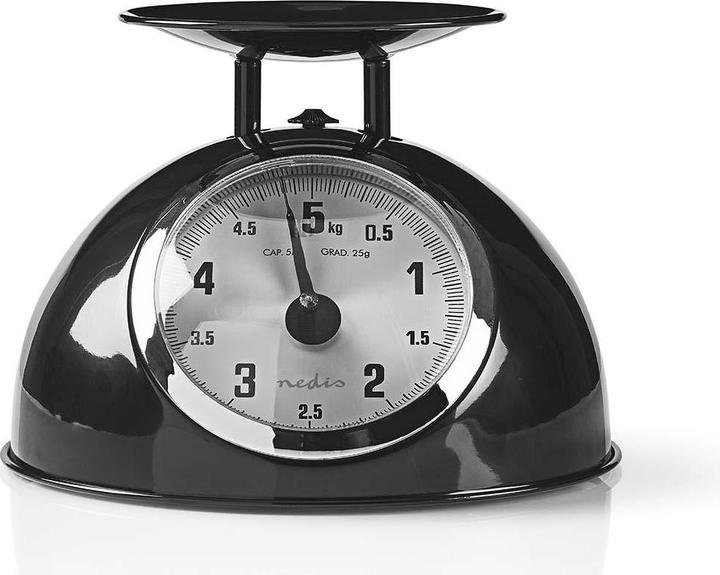 Produktbild Nedis Küchenwaage - Retro Haushalt - 5 kg Wiegekapazität - Abnehmbare Edelstahlschüssel - 25 g Wie