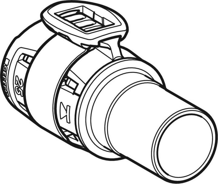 Actual product image Geberit FlowFit transition to Mapress 25 x 22 mm with insertion end 620232001 (Press connection)