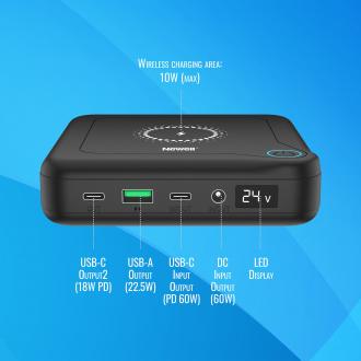 Produktbild Newell Powerbank GP12 24000 mAh Schwarz (24000 mAh, 60 W, 60 Wh)