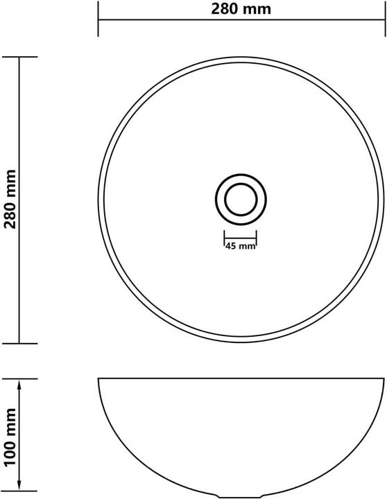 Actual product image VidaXL Waschbecken (280 mm, 280 mm)
