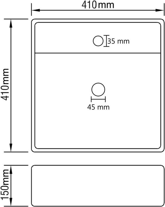Immagine prodotto VidaXL Waschbecken (410 mm, 410 mm)