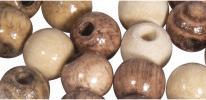 Image du produit Rayher Mélange de perles de bois, FSC 100%, ø 6 mm, natur