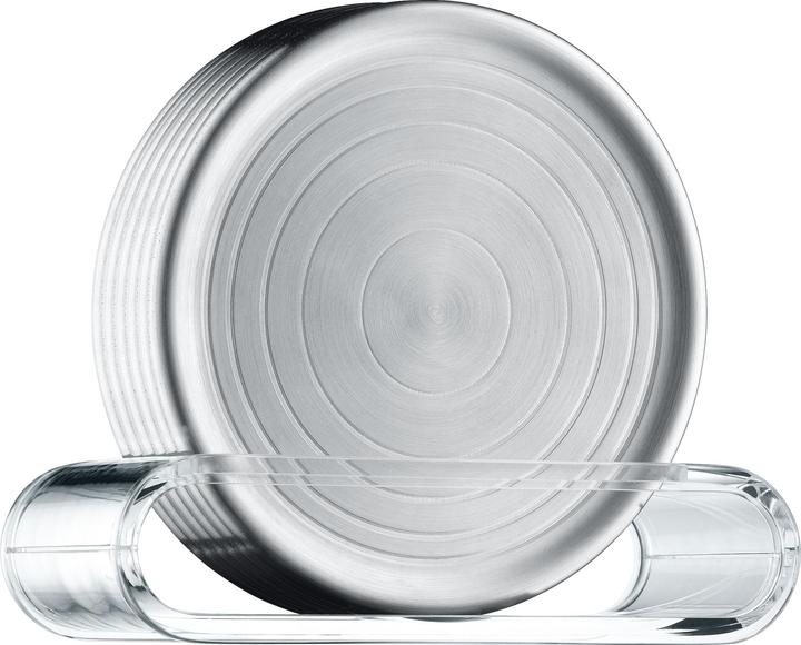 Produktbild WMF Gläserteller Glasuntersetzer Untersetzer Set 6tlg LoftBar Edelstahl mattiert (6 x, Glasuntersetzer)